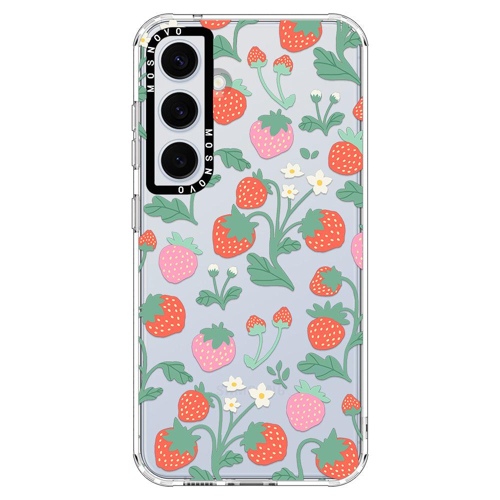 Strawberry Garden Phone Case - Samsung Galaxy S24 Plus Case - MOSNOVO