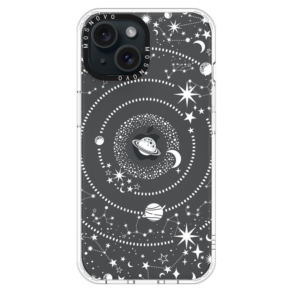 White Galaxy Phone Case - iPhone 15 Plus Case - MOSNOVO