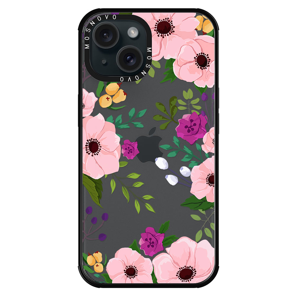 Watercolor Floral Phone Case - iPhone 15 Case - MOSNOVO