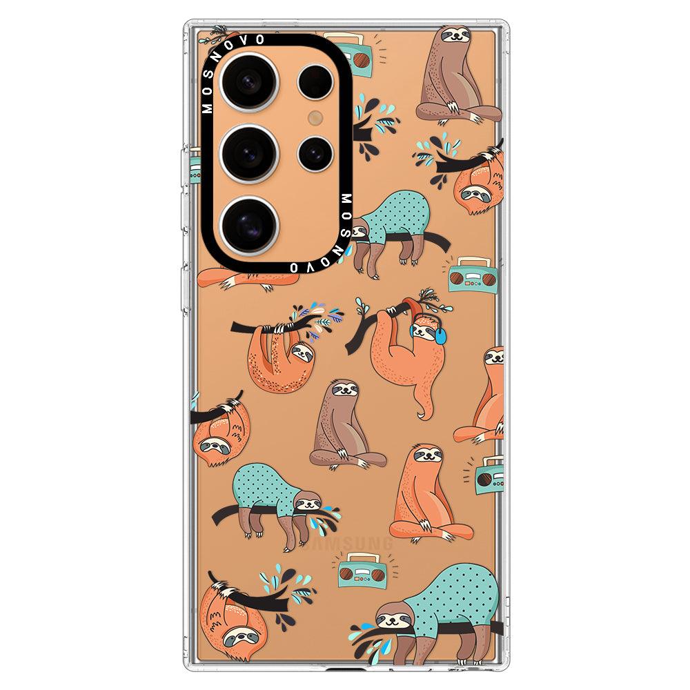 Musical Sloth Phone Case - Samsung Galaxy S24 Ultra Case - MOSNOVO