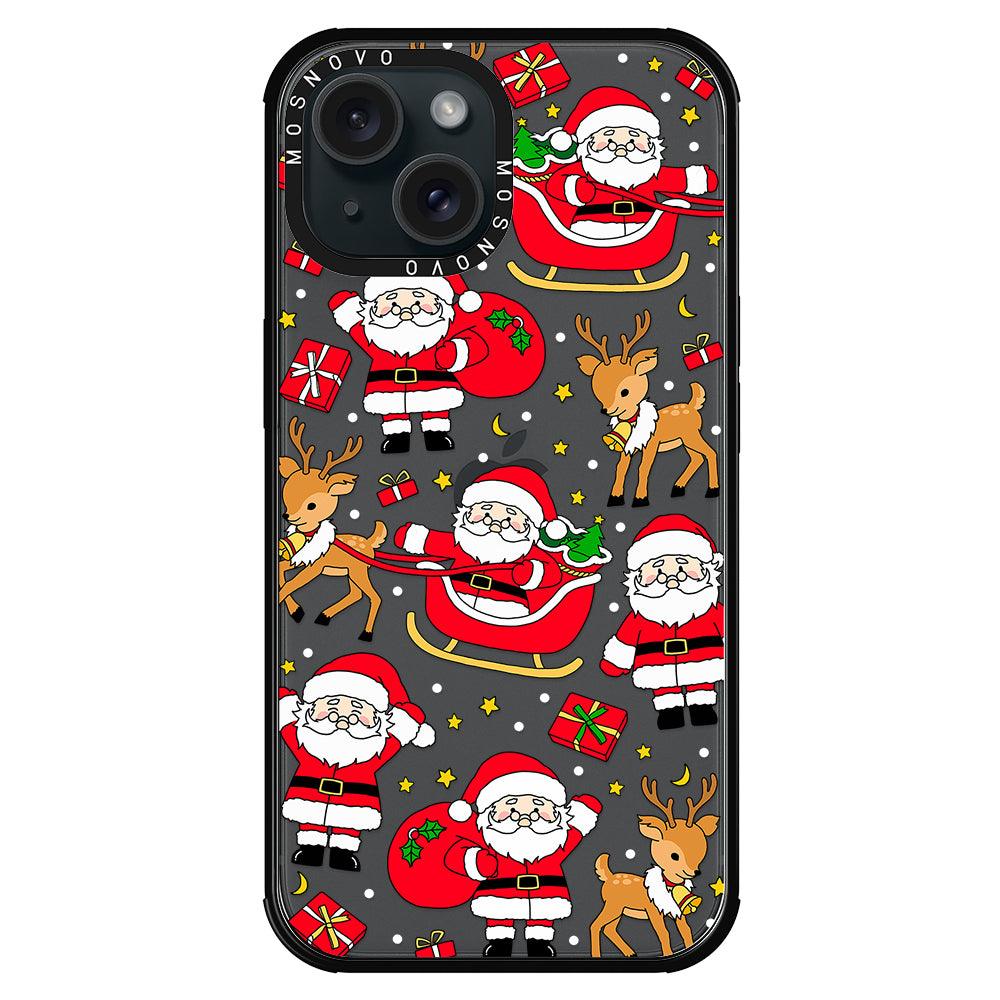 Cute Santa Claus Deer Phone Case - iPhone 15 Plus Case - MOSNOVO