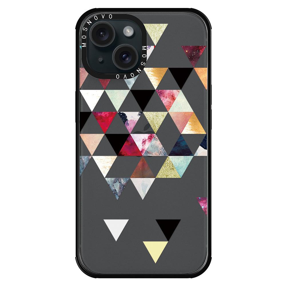 Triangles Stone Marble Phone Case - iPhone 15 Case - MOSNOVO