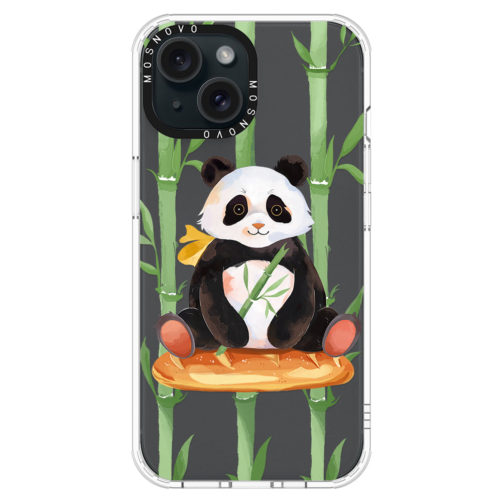 Bamboo Panda Phone Case - iPhone 15 Plus Case - MOSNOVO