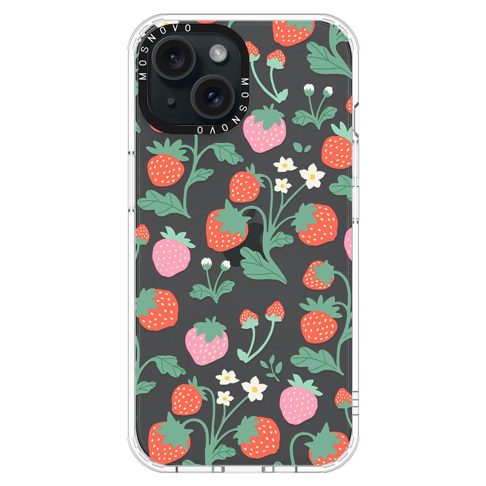 Cute Strawberry Phone Case - iPhone 15 Plus Case - MOSNOVO