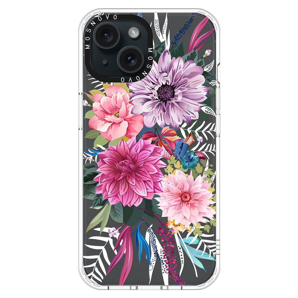 Dahlia Bloom Phone Case - iPhone 15 Case - MOSNOVO