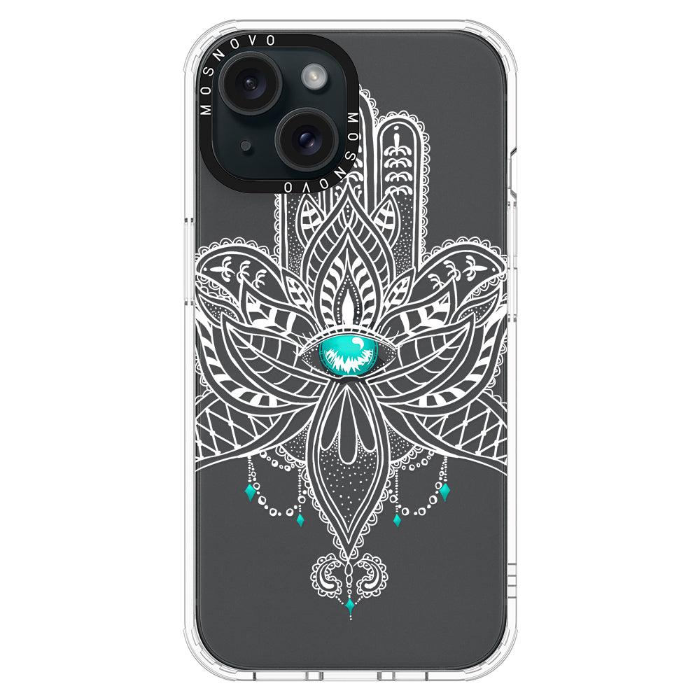 Hamsa Hand Phone Case - iPhone 15 Plus Case - MOSNOVO