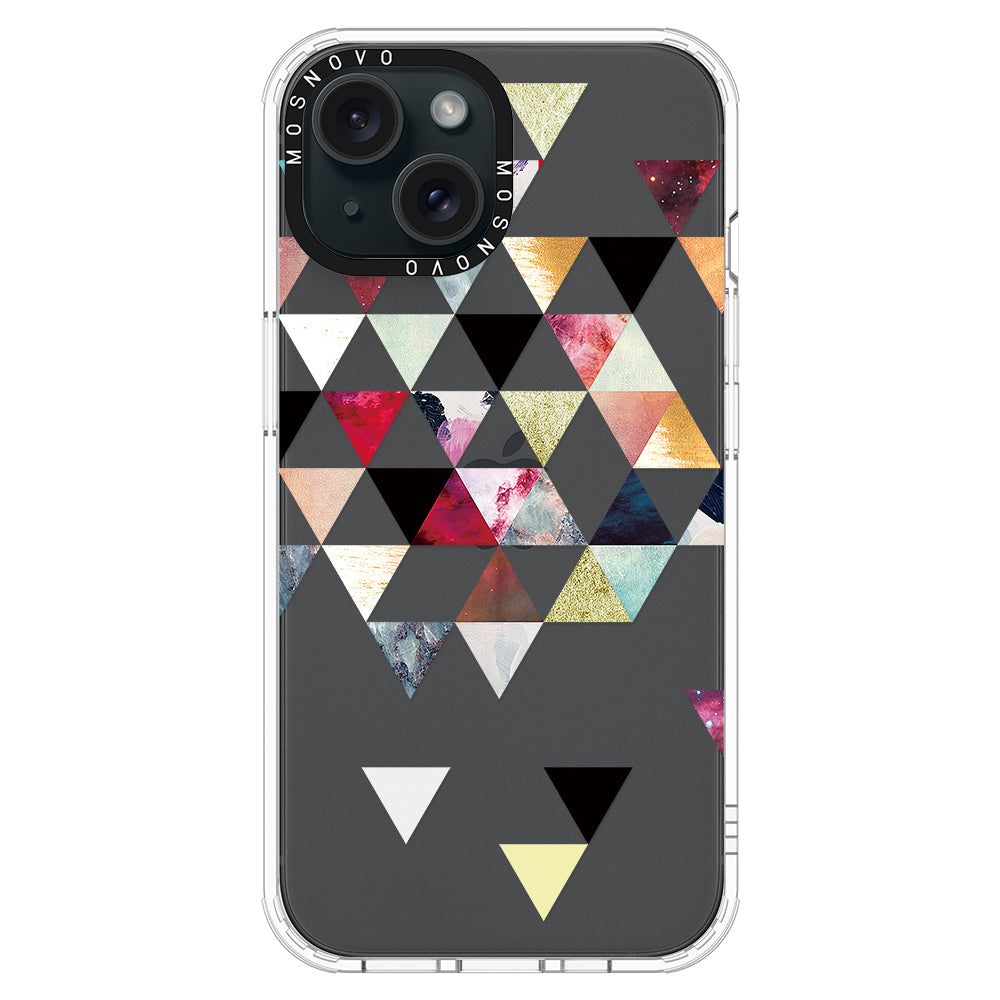 Triangles Stone Marble Phone Case - iPhone 15 Case - MOSNOVO