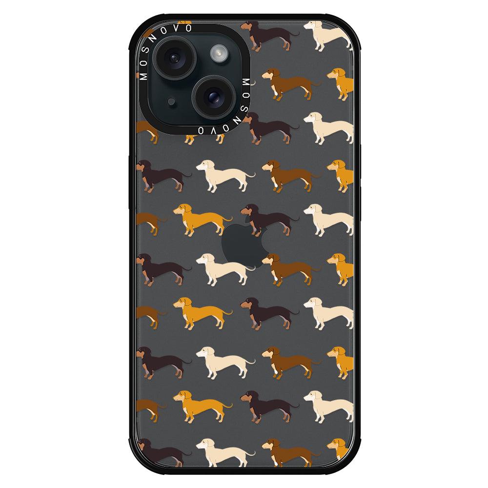 Cute Dachshund Phone Case - iPhone 15 Plus Case - MOSNOVO