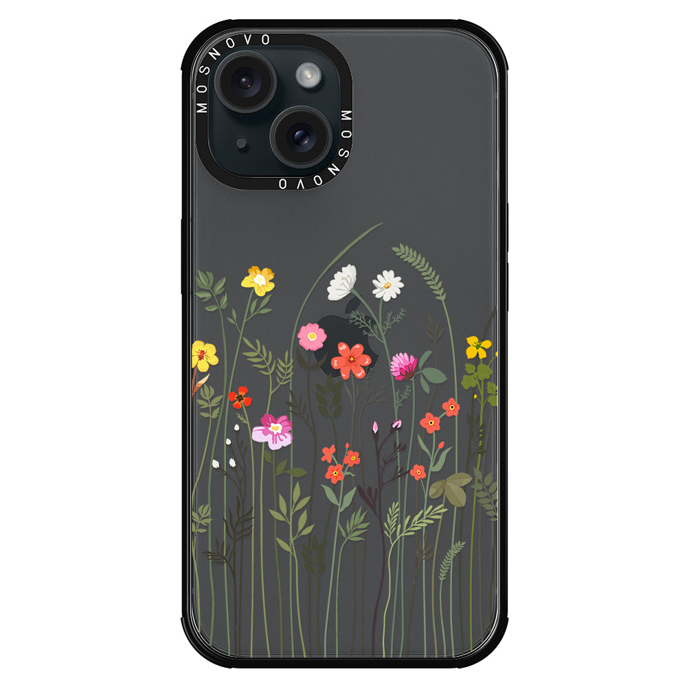 Spring Wildflower Phone Case - iPhone 15 Case Black