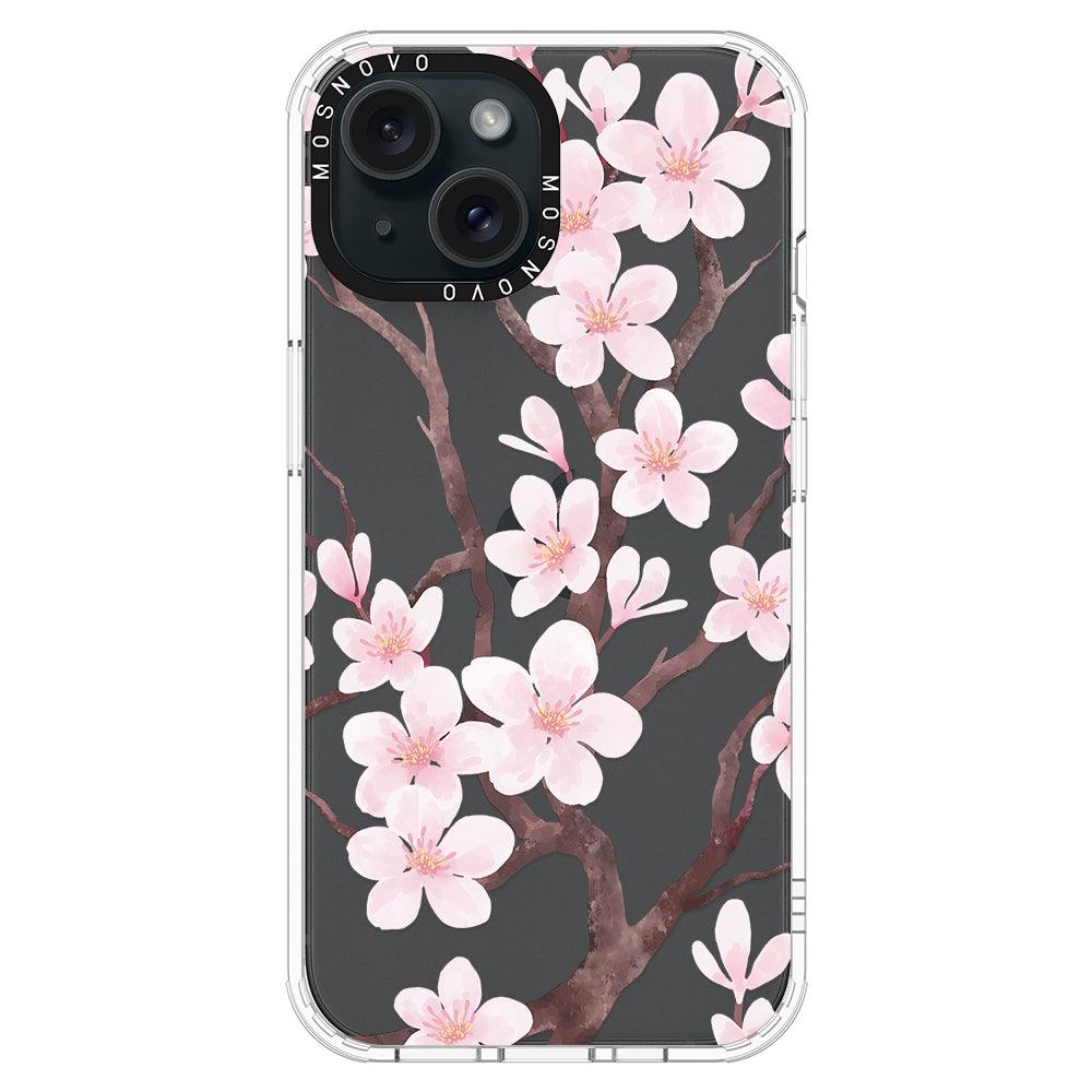 Cherry Blossom Flower Phone Case - iPhone 15 Plus Case - MOSNOVO