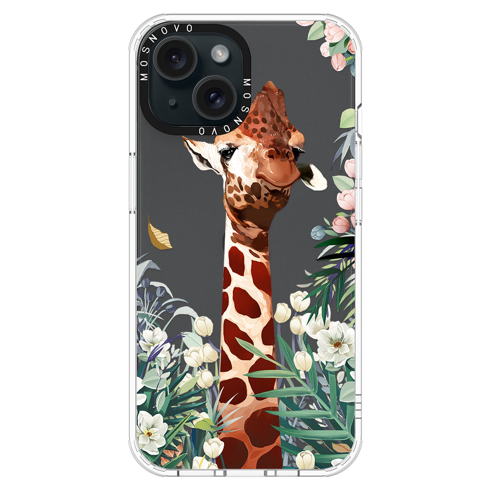 Giraffe In The Garden Phone Case - iPhone 15 Case - MOSNOVO