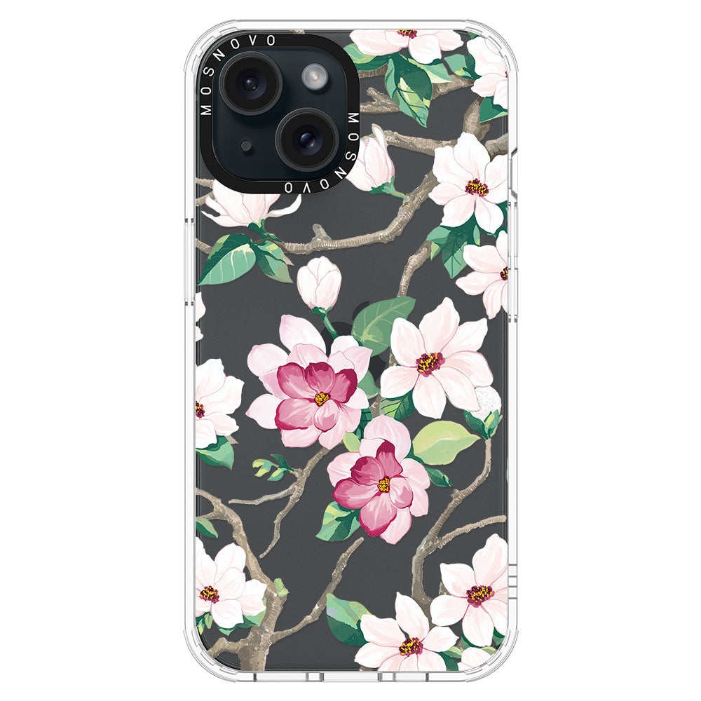 Magnolia Phone Case - iPhone 15 Plus Case - MOSNOVO