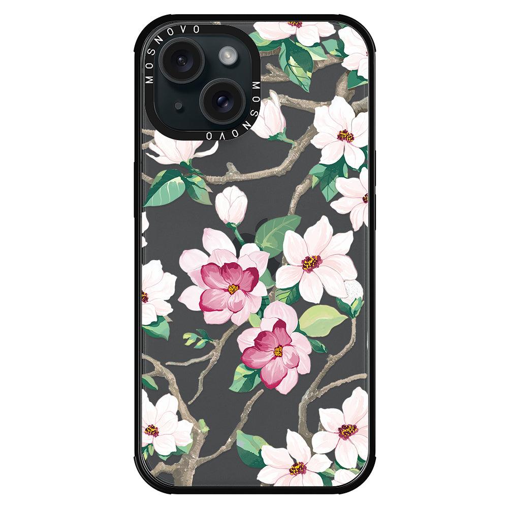 Magnolia Phone Case - iPhone 15 Case - MOSNOVO