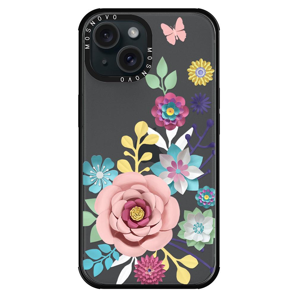 3D Floral Phone Case - iPhone 15 Plus Case - MOSNOVO