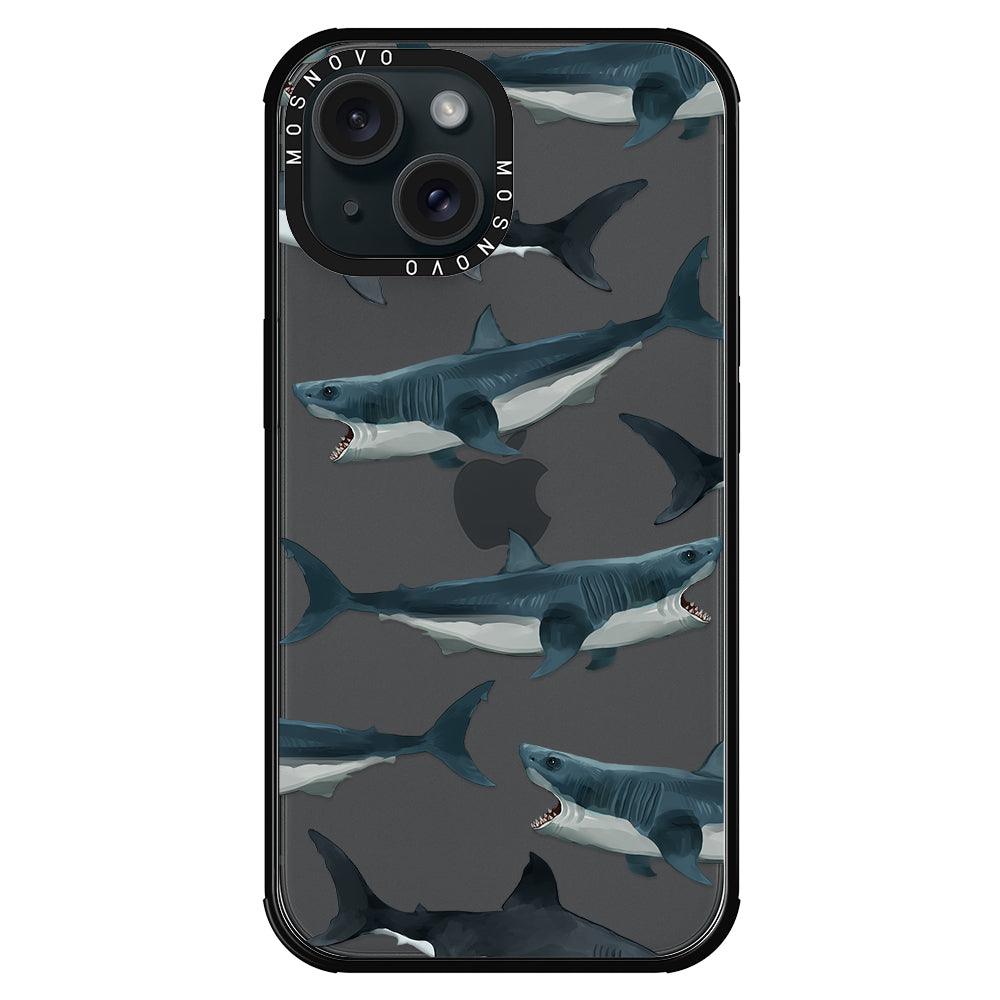 White Shark Phone Case - iPhone 15 Case - MOSNOVO