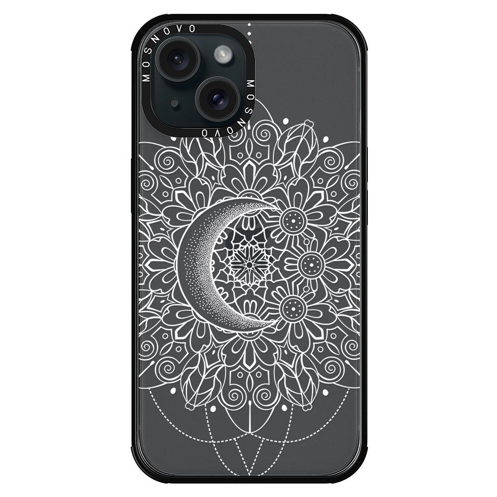 Celestial Moon Mandala Phone Case - iPhone 15 Plus Case - MOSNOVO