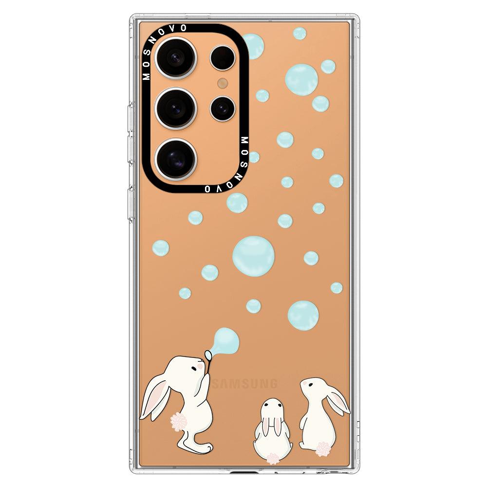 Bunny Blow Bubble Phone Case - Samsung Galaxy S24 Ultra Case - MOSNOVO