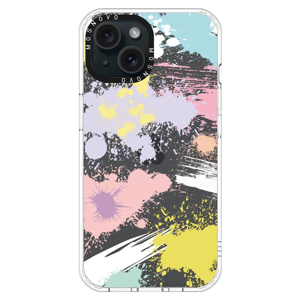 Splash Paint Phone Case - iPhone 15 Case Clear