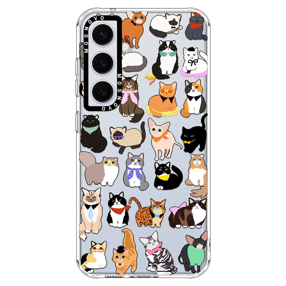 Cute Cats Phone Case - Samsung Galaxy S24 Case - MOSNOVO