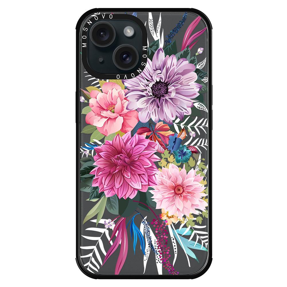 Dahlia Bloom Phone Case - iPhone 15 Case - MOSNOVO