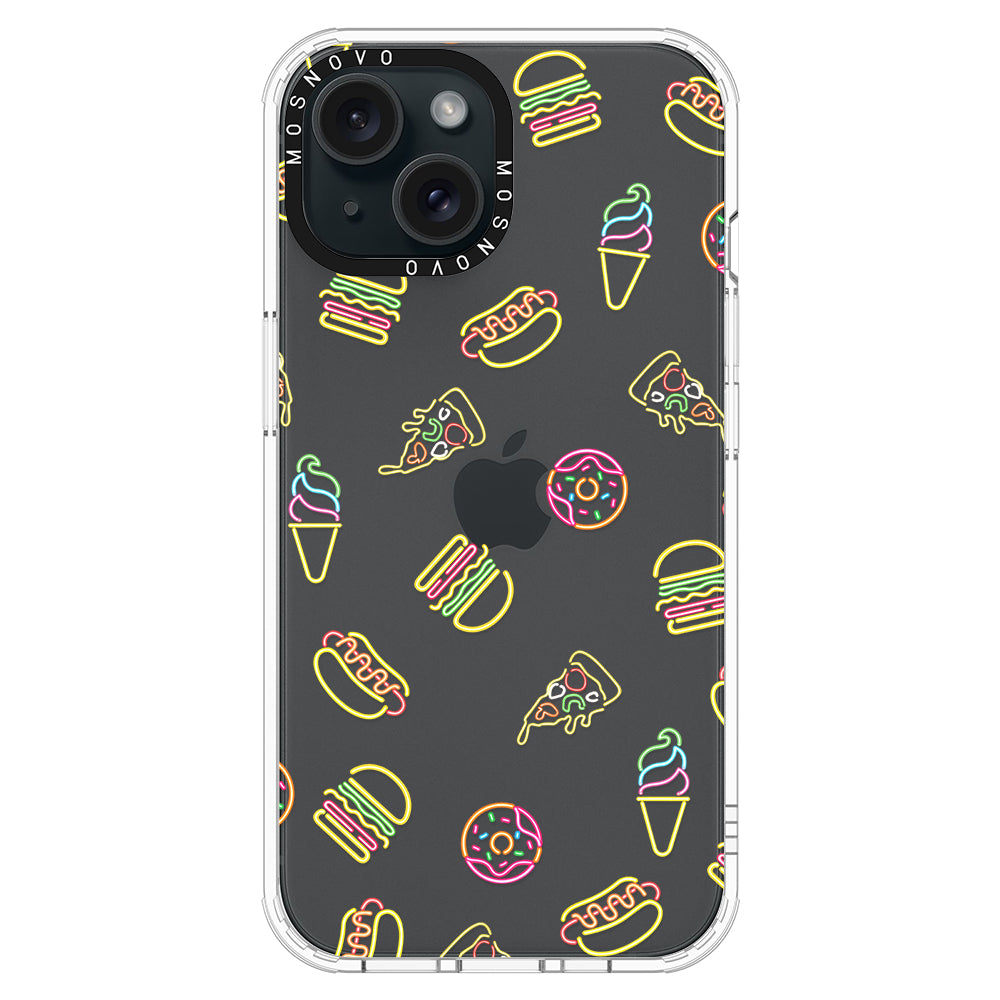 Neon Burgers Phone Case - iPhone 15 Case - MOSNOVO