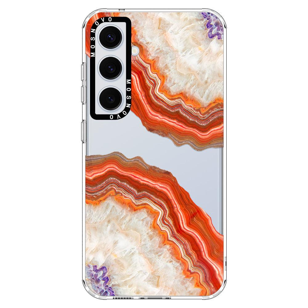 Red Agate Phone Case - Samsung Galaxy S24 Plus Case - MOSNOVO