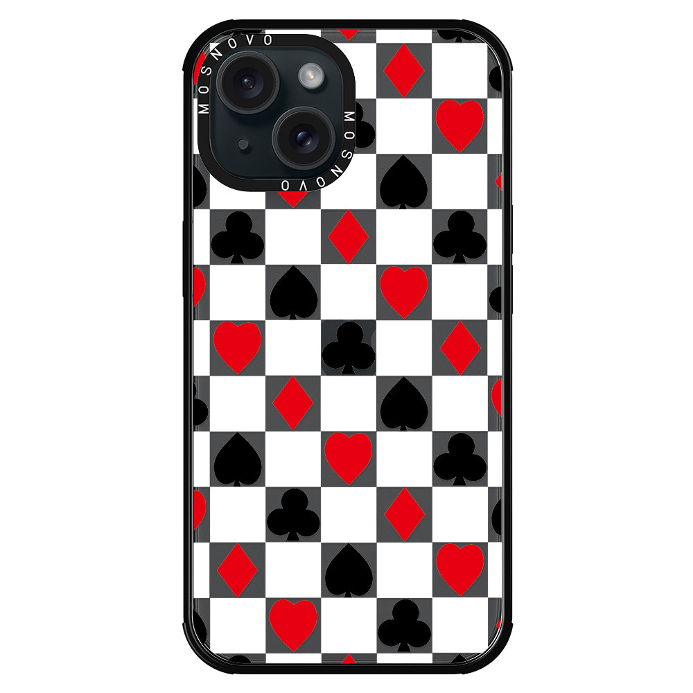 Checker Poker Phone Case - iPhone 15 Case - MOSNOVO