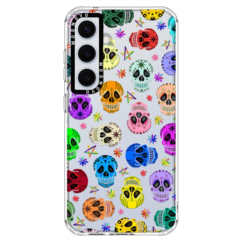 Sugar Skull Phone Case - Samsung Galaxy S24 Plus Case - MOSNOVO