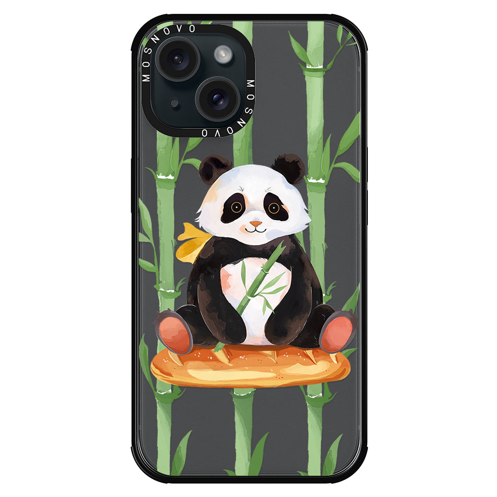 Bamboo Panda Phone Case - iPhone 15 Plus Case - MOSNOVO