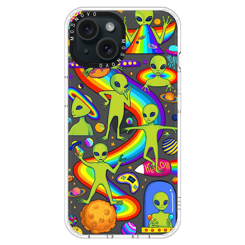 Funny Alien Phone Case - iPhone 15 Plus Case - MOSNOVO