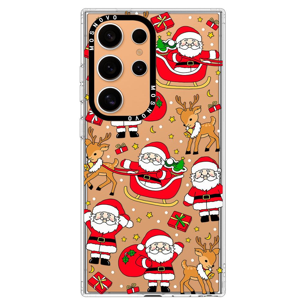 Cute Santa Claus Deer Phone Case - Samsung Galaxy S24 Ultra Case - MOSNOVO