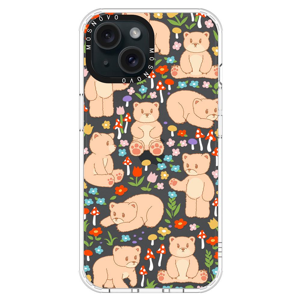 Cute Bear Phone Case - iPhone 15 Plus Case - MOSNOVO