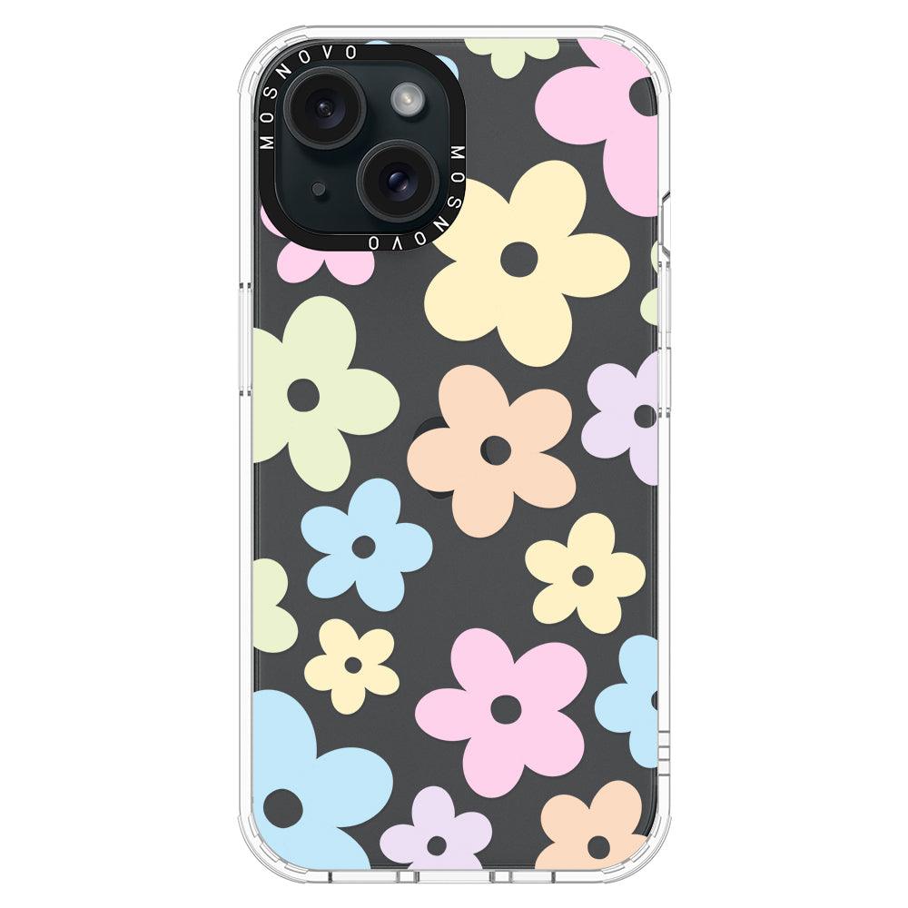 Pastel Flower Phone Case - iPhone 15 Case - MOSNOVO