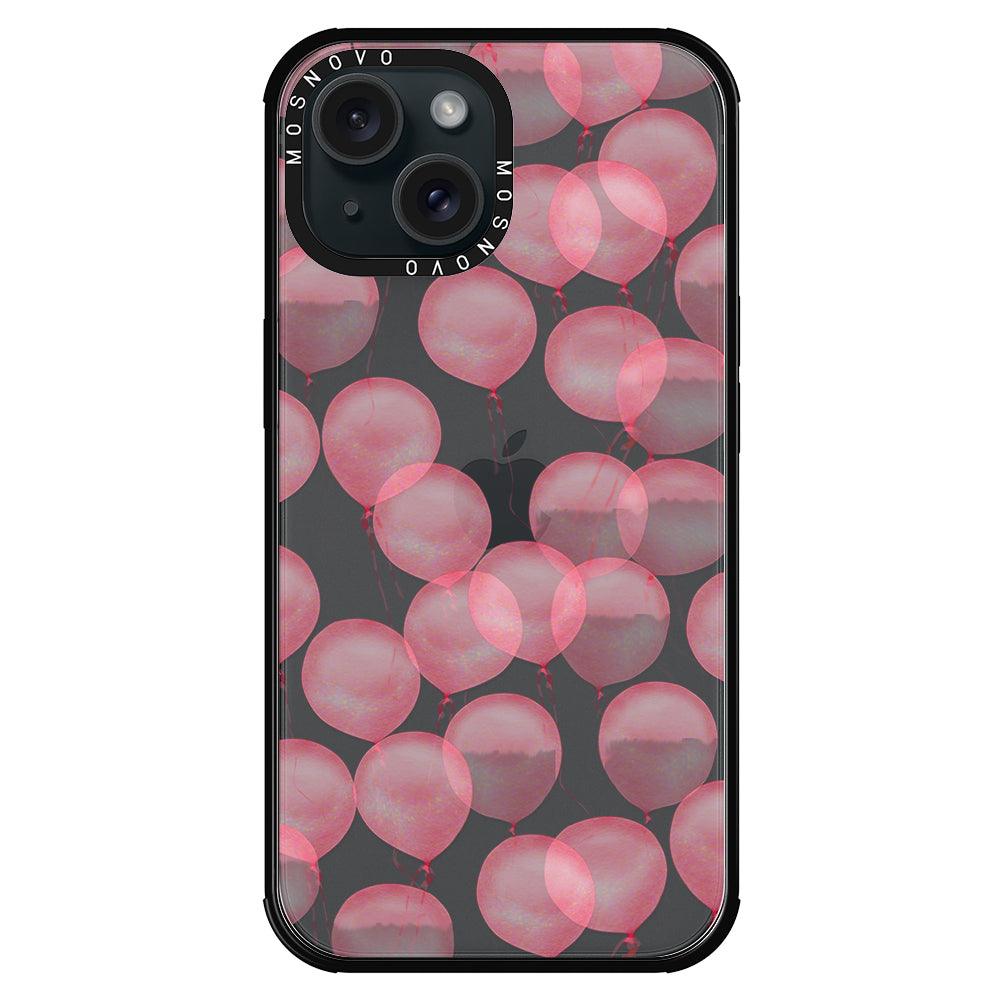 Pink Ballons Phone Case - iPhone 15 Plus Case - MOSNOVO