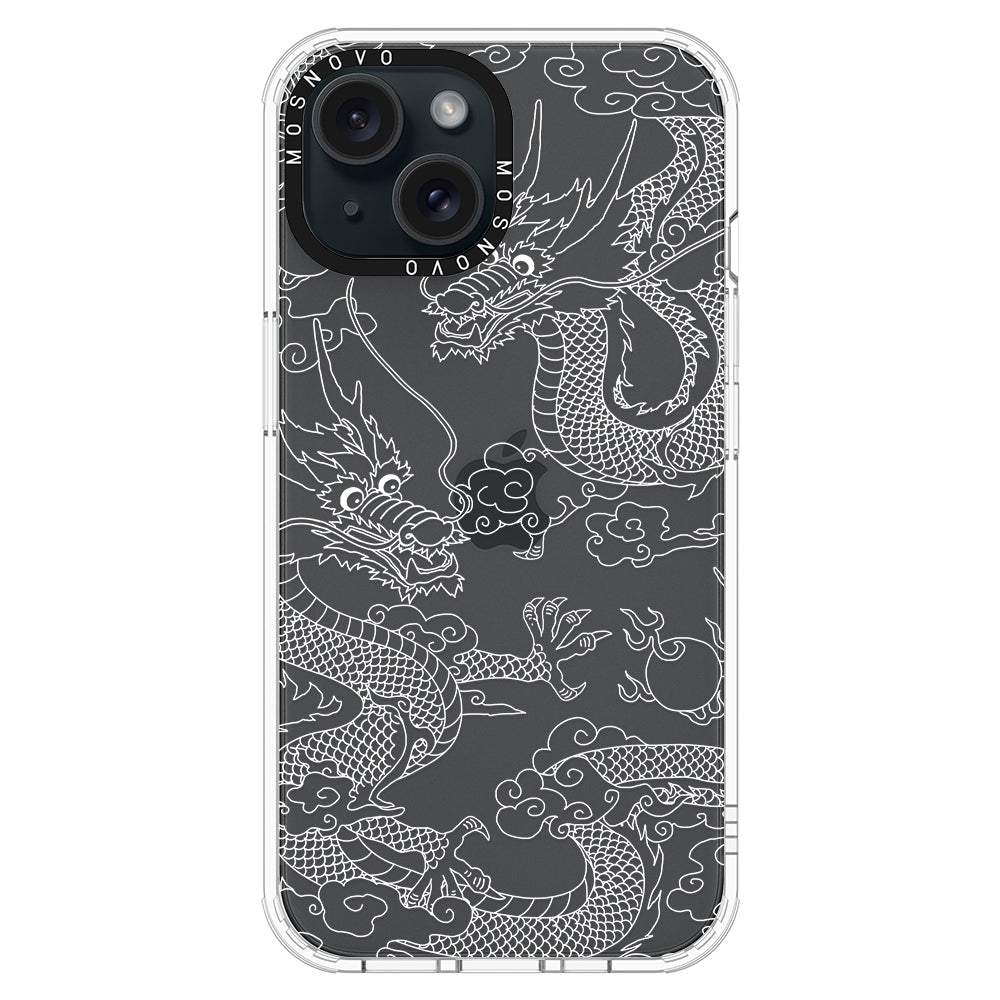 White Dragon Phone Case - iPhone 15 Plus Case - MOSNOVO