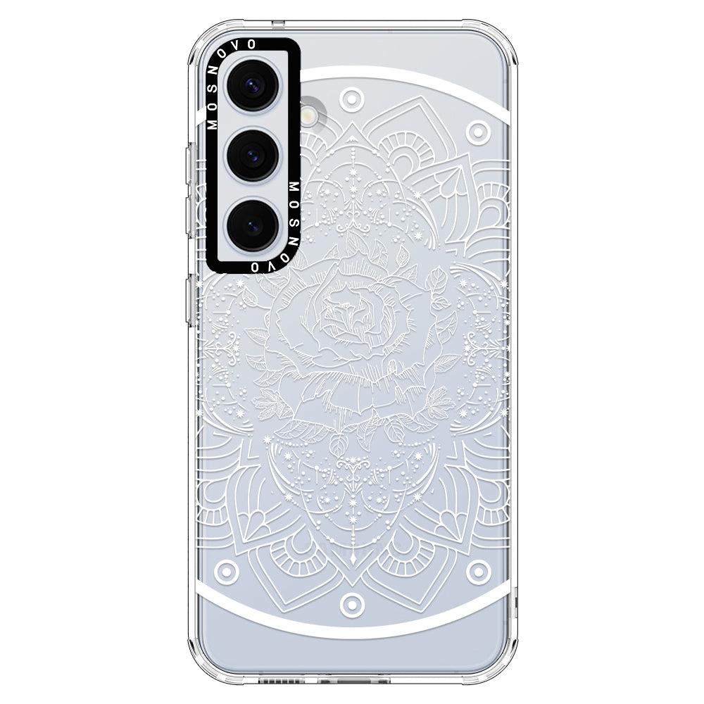 Rose Mandala Phone Case - Samsung Galaxy S24 Case - MOSNOVO