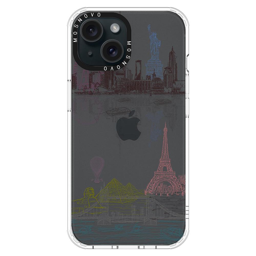 The World City Phone Case - iPhone 15 Case - MOSNOVO