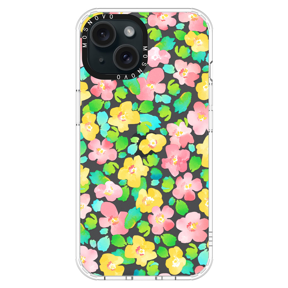 Floral Print Phone Case - iPhone 15 Case - MOSNOVO