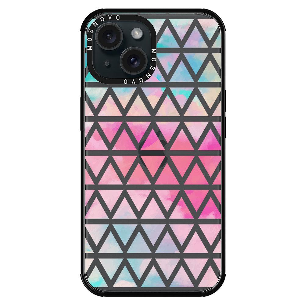 Gradient Triangles Phone Case - iPhone 15 Plus Case - MOSNOVO