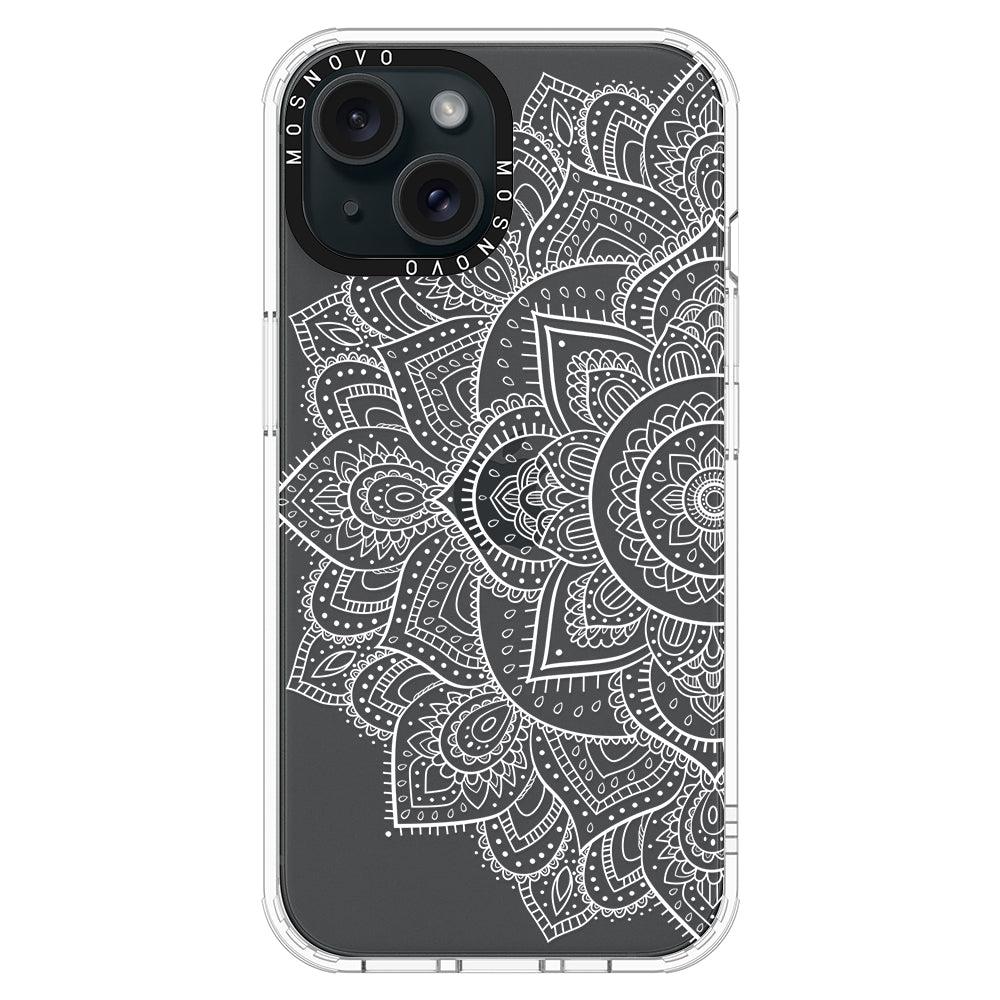 Half Mandala Phone Case - iPhone 15 Case - MOSNOVO