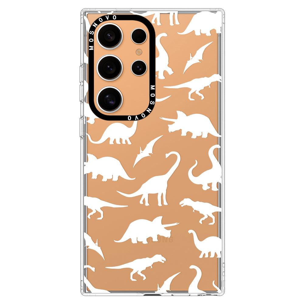 White Dinosaur Phone Case - Samsung Galaxy S24 Ultra Case - MOSNOVO