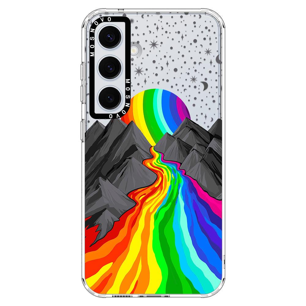 Rainbow Volcano Phone Case - Samsung Galaxy S24 Plus Case - MOSNOVO