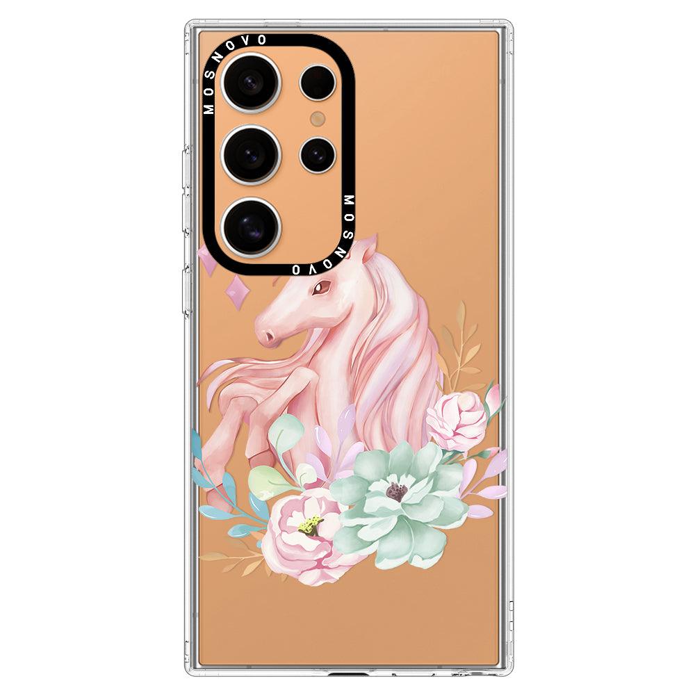 Pastel Flower Unicorn Phone Case - Samsung Galaxy S24 Ultra Case - MOSNOVO