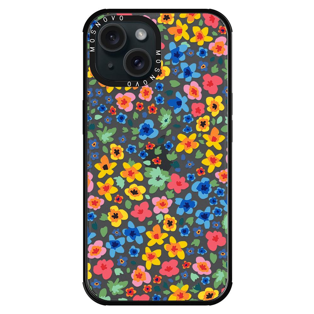 Lovely Floral Flower Phone Case - iPhone 15 Plus Case - MOSNOVO