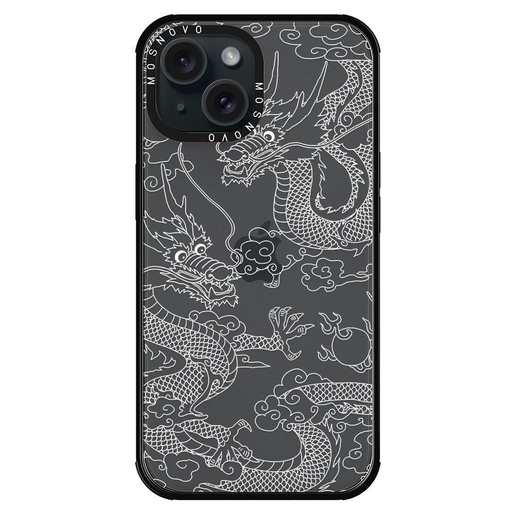 White Dragon Phone Case - iPhone 15 Plus Case - MOSNOVO