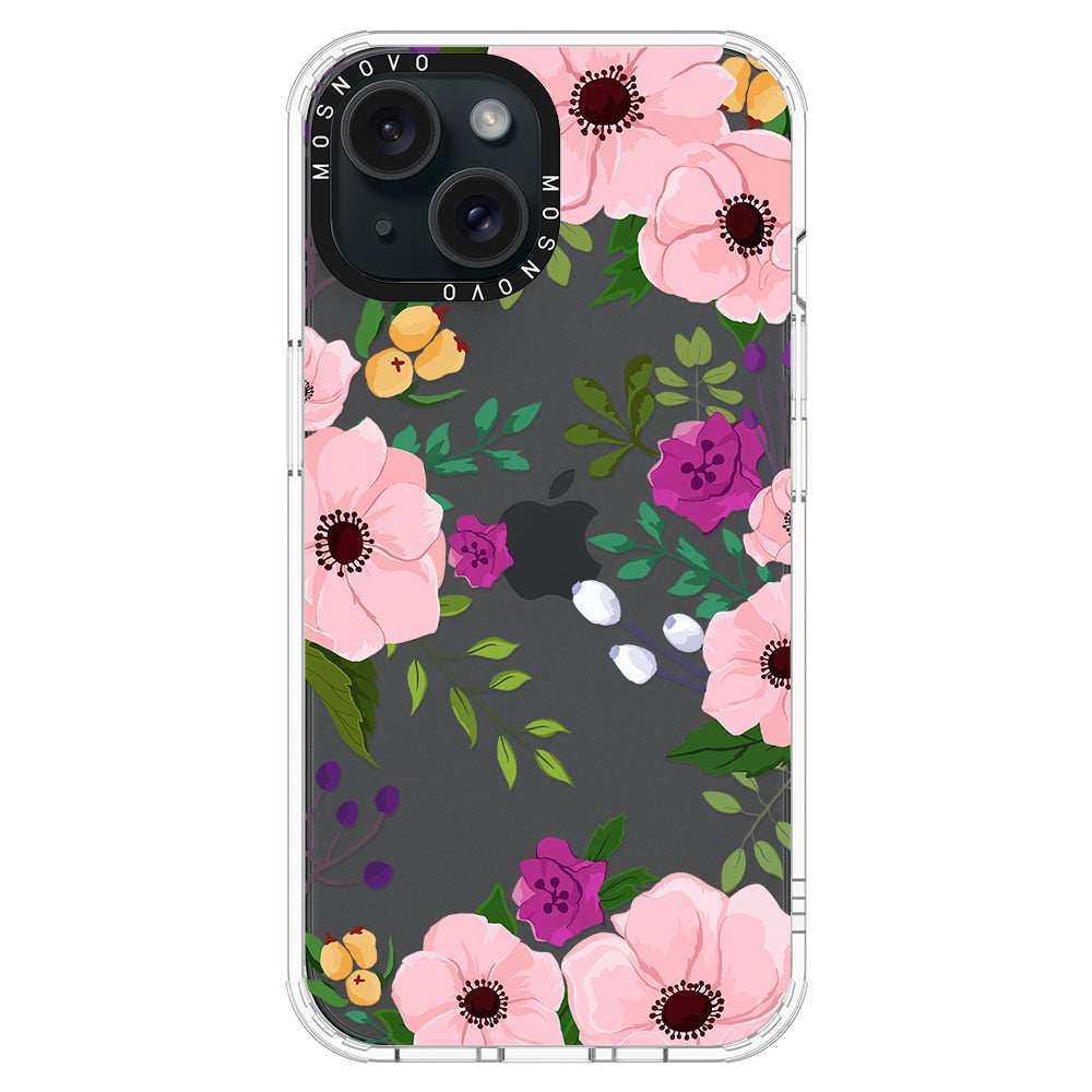 Watercolor Floral Phone Case - iPhone 15 Case - MOSNOVO