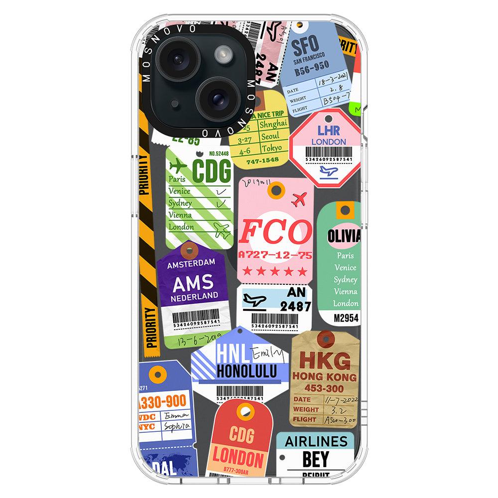 Ticket Label Phone Case - iPhone 15 Plus Case - MOSNOVO