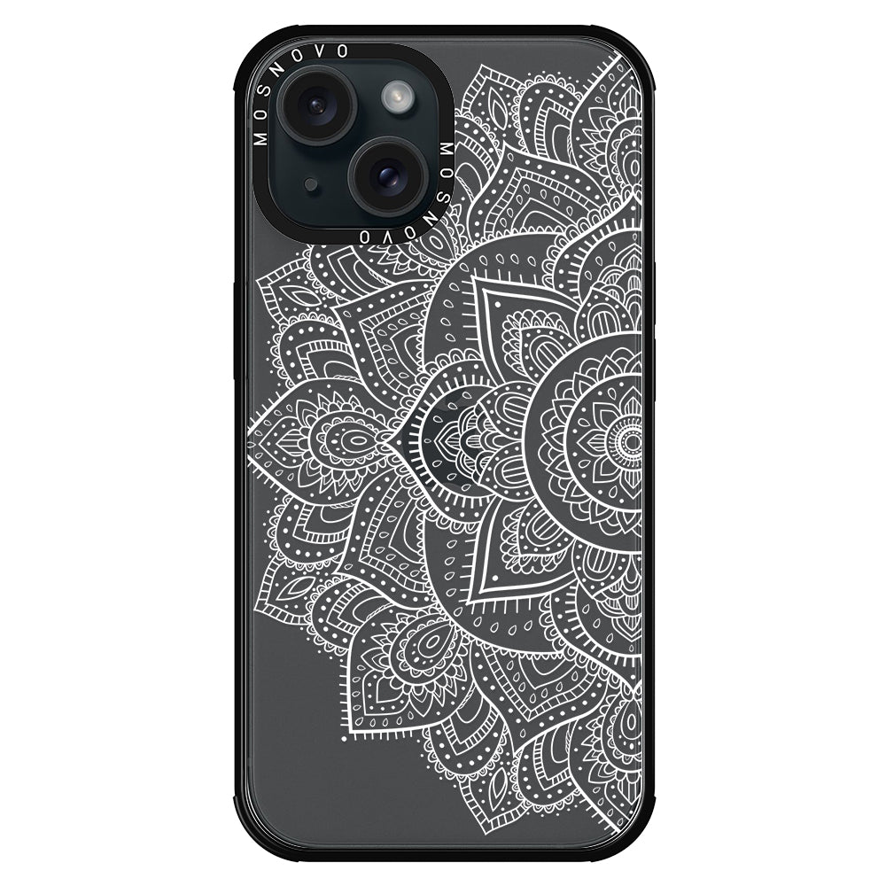 Half Mandala Phone Case - iPhone 15 Plus Case - MOSNOVO