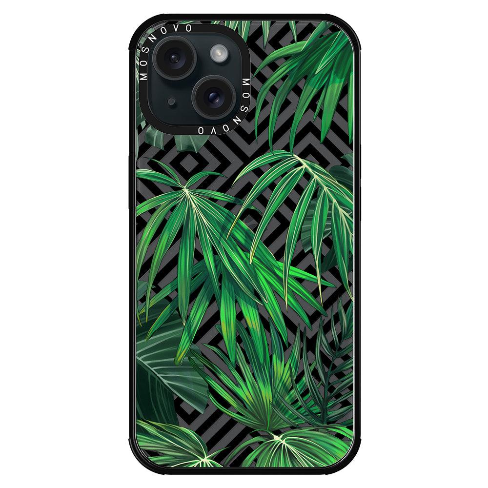 Areca Palm Pattern Phone Case - iPhone 15 Case - MOSNOVO