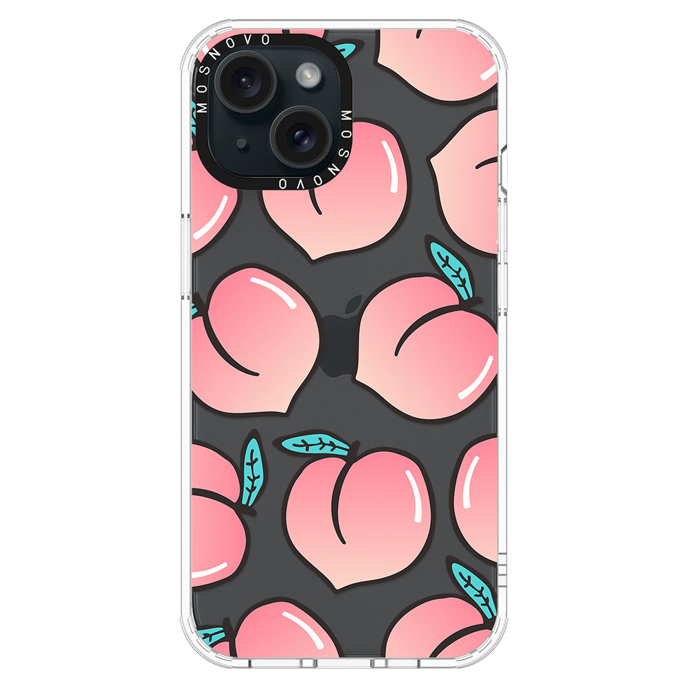 Cute Peach Phone Case - iPhone 15 Case - MOSNOVO